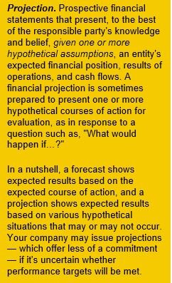 forecasts vs projections sidebar image