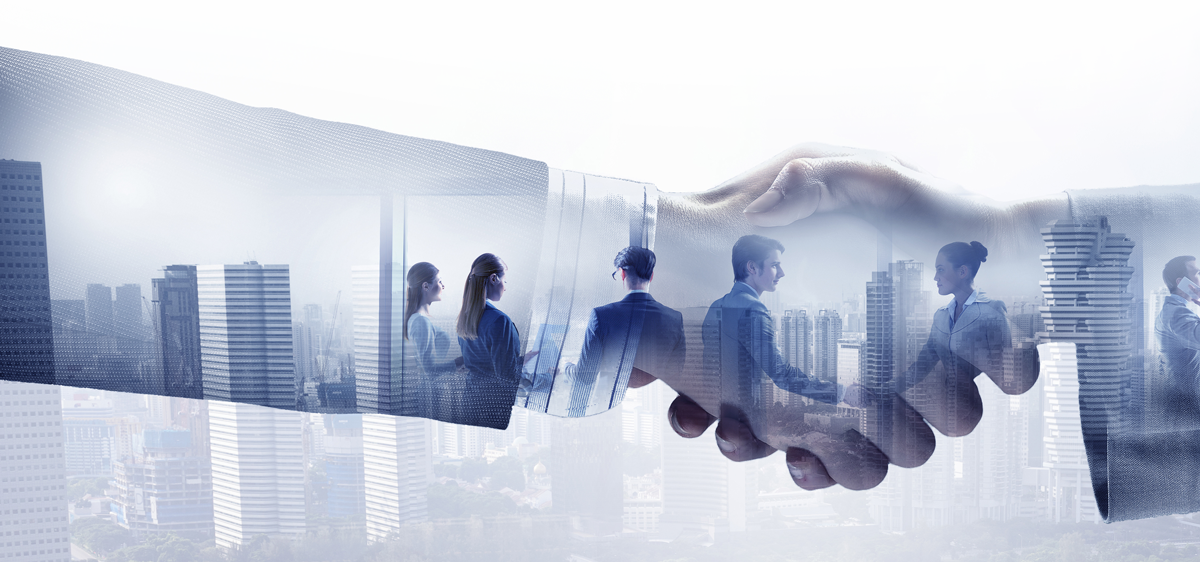 Successful M&A Transaction Handshake Graphic